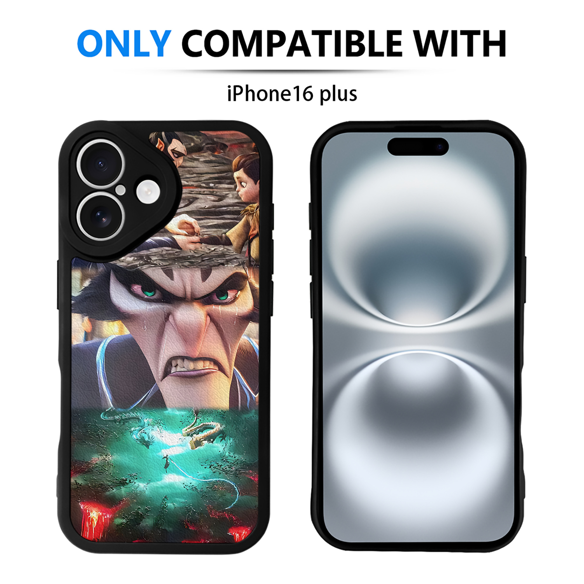 （画像用） Ne Zha 2 ナタ 魔童の大暴れ 【iPhone 16シリーズ対応】シリコンスマホケース（レザー調） 材質：シリコン
